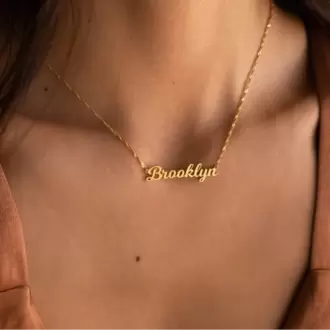 Twist Chain Name Necklace | Altın Gümüş Rose Kaplama | Özel Tasarım | Kutulu Hediye