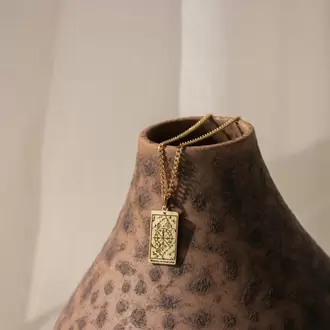 Tarot Card Pendant Necklace | Altın Gümüş Rose Kaplama | Özel Tasarım | Kutulu Hediye