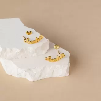 Personalized Name Earrings | Altın Gümüş Rose Kaplama | Özel Tasarım | Kutulu Hediye