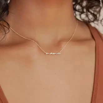 Dainty Mama Necklace | Altın, Gümüş Kaplama | Özel Tasarım | Kutulu Hediye