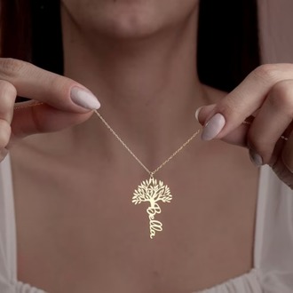 Navan 925 Ayar Gümüş Kişiye Özel İsim Kolyesi (Gold, Silver ve Rose)