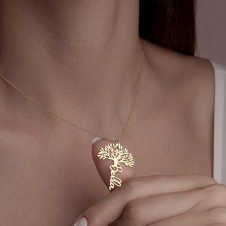Navan 925 Ayar Gümüş Kişiye Özel İsim Kolyesi (Gold, Silver ve Rose)