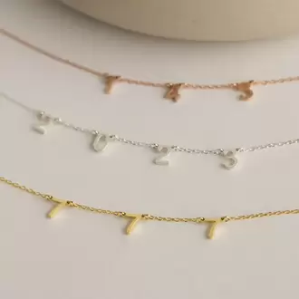 Number Necklace | Altın Gümüş Rose Kaplama | Özel Tasarım | Kutulu Hediye