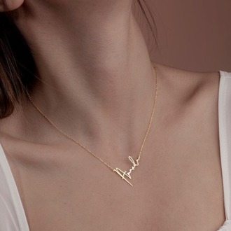 Navan 925 Ayar Gümüş Kişiye Özel İsim Kolyesi (Gold, Silver ve Rose)