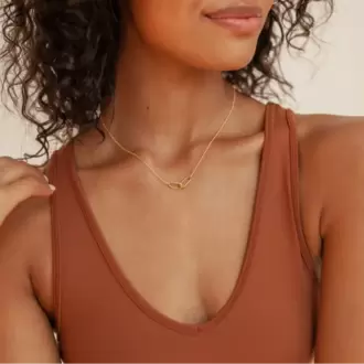 Linked Pendant Necklace | Altın, Gümüş Kaplama | Özel Tasarım | Kutulu 