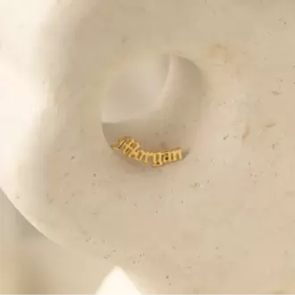 Name Charm Earrings Küpesi | Altın Gümüş Rose Kaplama | Özel Tasarım | Kutulu Hediye