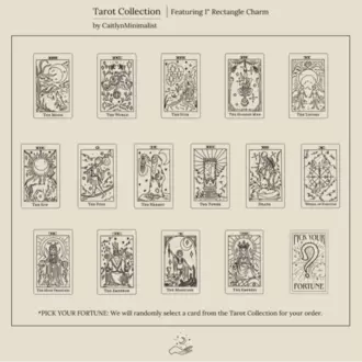 Tarot Card Pendant Necklace | Altın Gümüş Rose Kaplama | Özel Tasarım | Kutulu Hediye