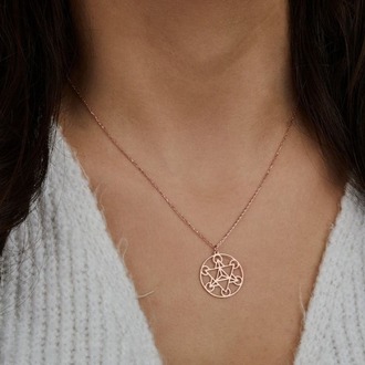 Navan 925 Ayar Gümüş Merkaba Kolyesi (Gold, Silver ve Rose)