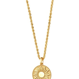 Navan 925 Ayar Gümüş Güneş Medalyon Kolyesi (Gold, Silver ve Rose)