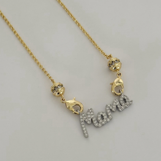 ✨ Mama Yazılı Zirkon Taşlı Gold Kolye – 14K Altın Kaplama Çelik Kolye