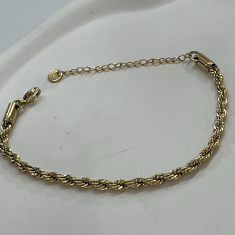 14 Ayar Altın Görünümlü İtalyan Burgu Bileklik – Gold Renk | Nazar Jewelry Atelier