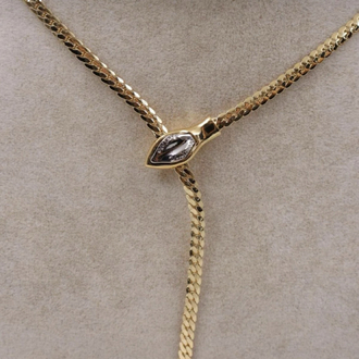 14 Ayar Altın Görünümlü Yılan Kolye – Luxury Snake Necklace