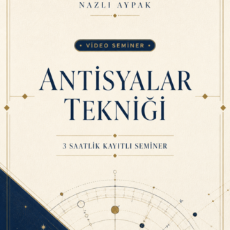 ANTİSYALAR TEKNİĞİ VİDEO SEMİNERİ