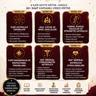 İleri Seviye Uzmanlık & Master Astroloji Video Eğitim Seti