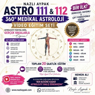 ASTRO 111 & 112 - 360° MEDİKAL PSİKOSOMATİK ASTROLOJİ VİDEO EĞİTİM SETİ