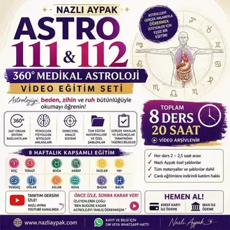 ASTRO 111 & 112 - 360° MEDİKAL PSİKOSOMATİK ASTROLOJİ VİDEO EĞİTİM SETİ