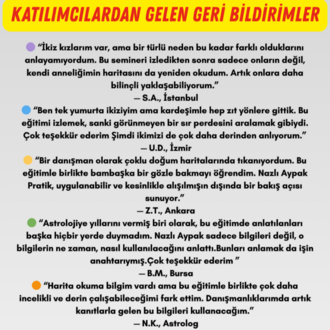 İKİZ, ÜÇÜZ, DÖRDÜZ HARİTALAR SEMİNERİ