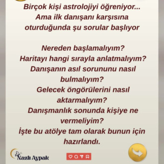 ASTROLOJİK GÖRÜŞME SÜRECİ VİDEO SEMİNERİ