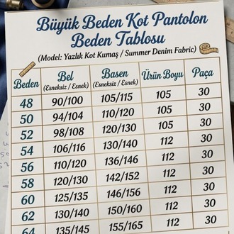 KADIN-BÜYÜK BEDEN JEANS GENİŞ PAÇA SERPME TAŞLI KOT PANTOLON-Açık Buz