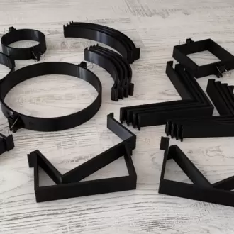 Modüler Alçı Rölyef & Karo Döküm Çemberi (36 Parça Set)