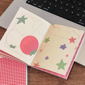 domatesli kareli aesthetic günlük defter