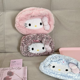 mocorie lullapets hello kitty leopard pencil pouch – peluş kalemlik