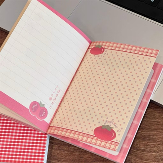 domatesli kareli aesthetic günlük defter