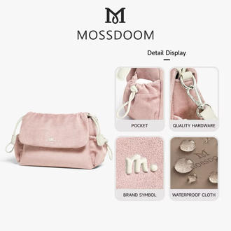 mossdoom solva bag soft pink aesthetic zarif omuz çantası modeli