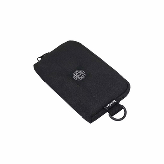 heretic black street wallet genesis beyaz detaylı kompakt erkek cüzdanı