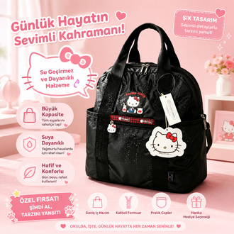 hello kitty soft pink waterproof günlük sırt çantası kadın