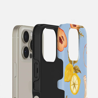 seafood aesthetic iphone kılıfı, mavi vintage food desenli telefon koruyucu