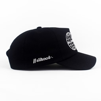 allhood globe classic baseball şapka dünya temalı siyah günlük aksesuar