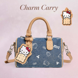 hello kitty denim mini handbag, sevimli korean style çapraz çanta