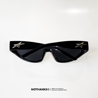 nothanks y2k black star detaylı retro güneş gözlüğü