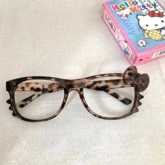 hello kitty retro leopard print gözlük frame y2k tortoiseshell