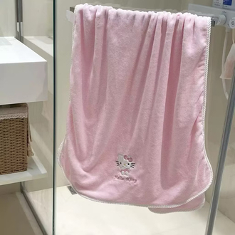 mocorie laquel hello kitty pink coquette pembe banyo havlusu 140x70