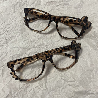 hello kitty retro leopard print gözlük frame y2k tortoiseshell
