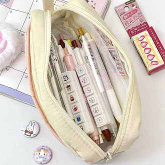 y2k pudding double compartment pencil case büyük kapasiteli kalem çantası