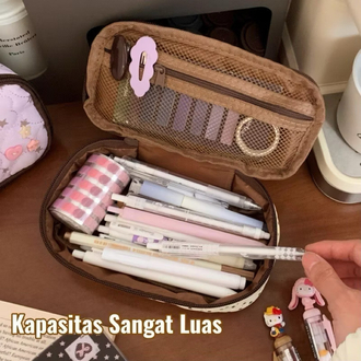 cute aesthetic korean tarzı el tutmalı kalemlik organizer çanta