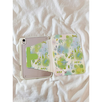 dreamy nature pastel ipad kılıfı büyülü yeşil bahçe tasarımı