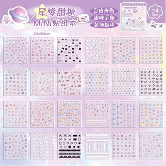 cute cartoon sticker mini notebook defteri journaling scrapbook diy set
