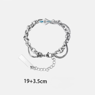 minbin titanium double layer hip hop erkek bileklikten 