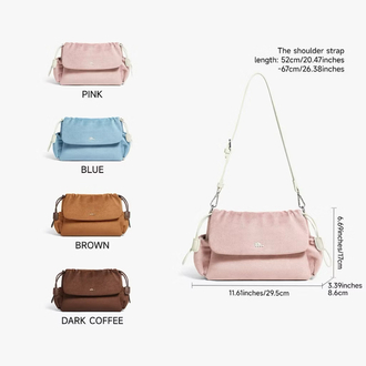 mossdoom solva bag soft pink aesthetic zarif omuz çantası modeli