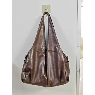 retro black leather omuz çantası kadın şık günlük tote bag