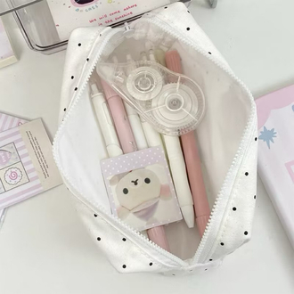 miffy polka dot aesthetic pencil case sevimli tavşan kalemlik modeli