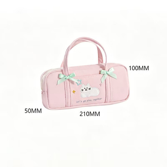 pastel kitty cute kalemlik büyük kapasiteli sevimli okul kırtasiye çantası