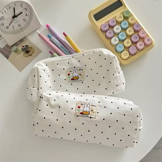 miffy polka dot aesthetic pencil case sevimli tavşan kalemlik modeli