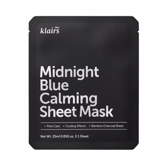 dear klairs midnight blue calming sheet mask 25 ml yatıştırıcı kağıt maske