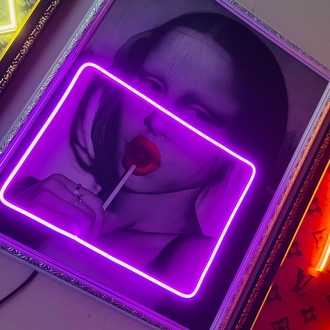 Neon Yazılı Glowart Tablo