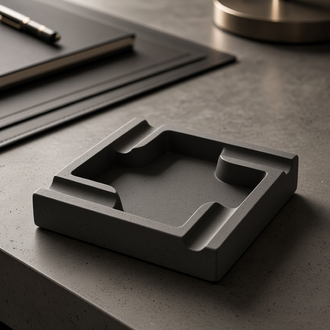 Modern - Minimalist Kül Tablası - İkili Set - Gri